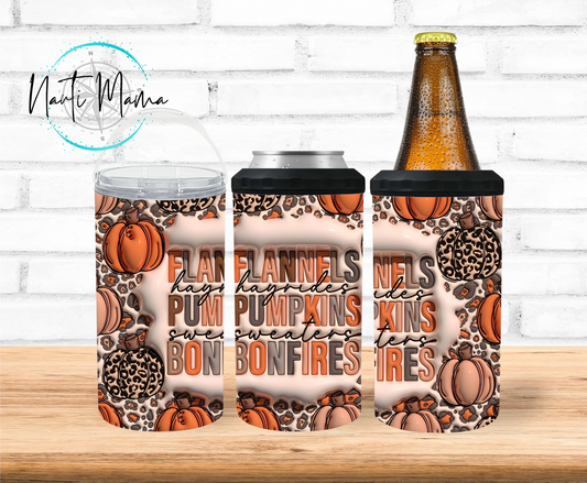 Flannels Pumpkins & Bonfires 4/1 Can Cooler