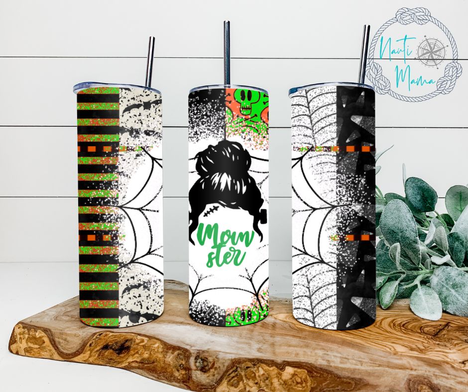 Momster Halloween 20 oz skinny tumbler