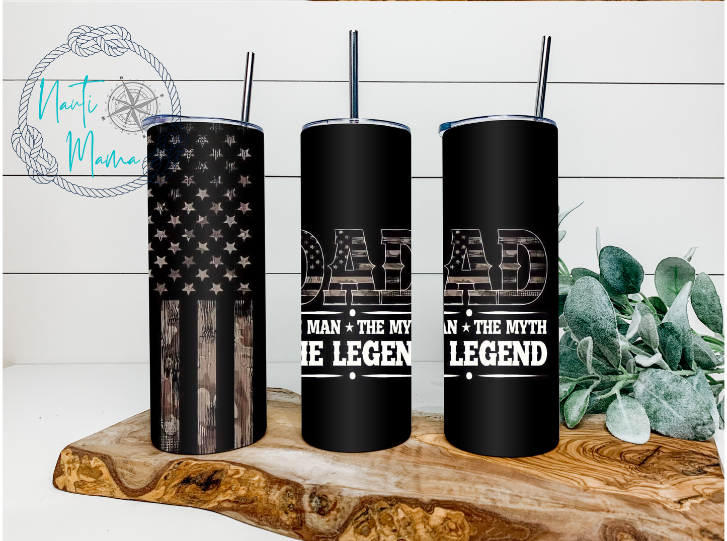 Dad Man Myth Legend 20 oz skinny tumbler