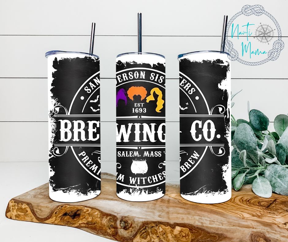 Halloween Sisters Brewing 20 oz skinny tumbler