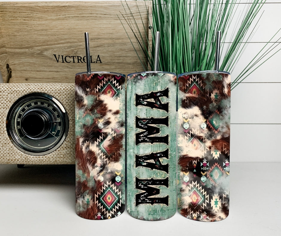 Western Mama 20 oz skinny tumbler