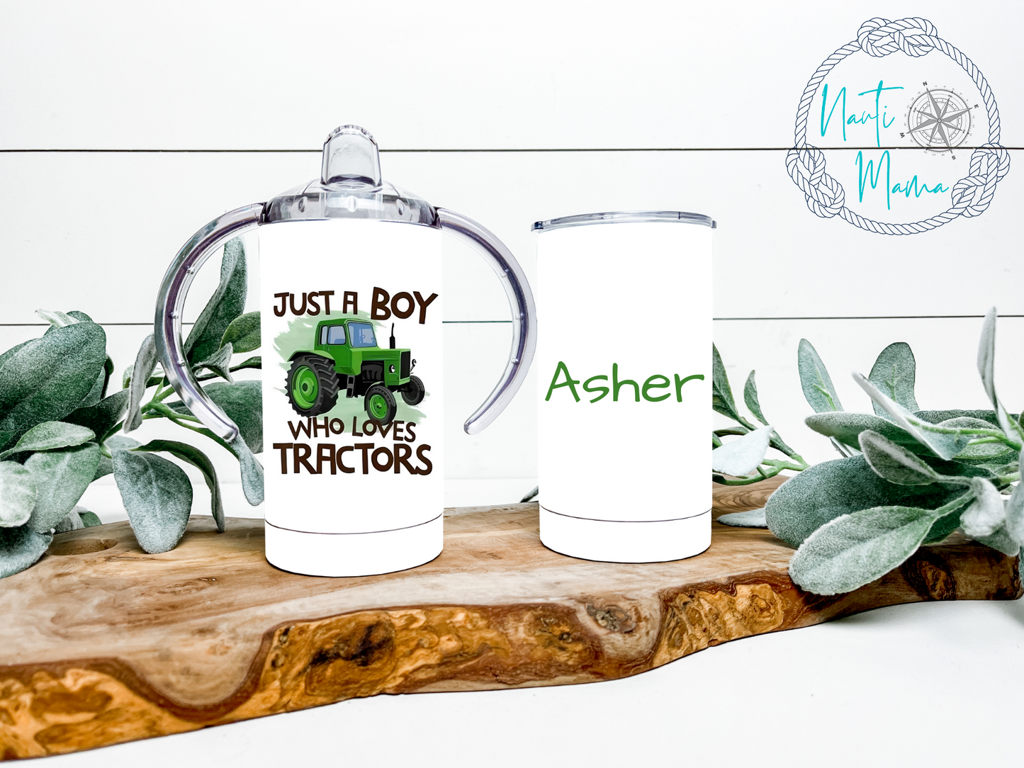 Just a Boy Who Loves Tractors Dual Lid/Transition Cup