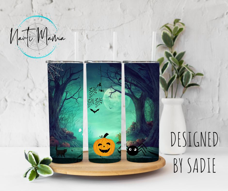 Spooky Nights by Sadie 20 oz skinny tumbler